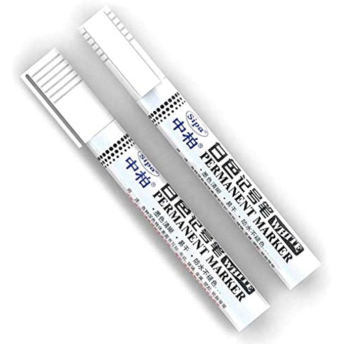 SIPA 10 PCS WHITE TYRE PAINT MARKER PENS SET CAR SCRATCH REPAIR PEN FURNITURE REPAIR MARKERS ALUMINUM PIPE PAINT PEN UNIVERSAL WATERPROOF PERMANENT PEN FIT FOR CAR MOTORCYCLE TIRE TREAD RUBBER METAL - Image 3